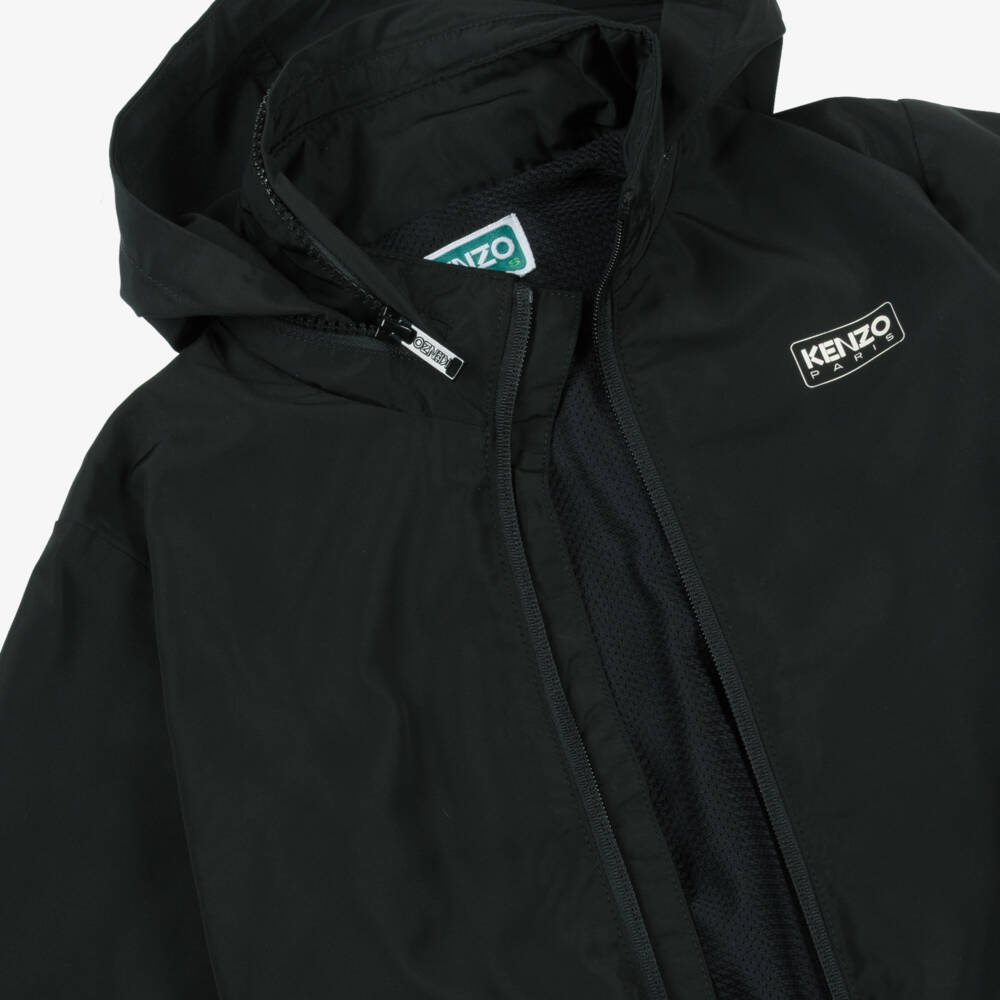 KENZO KIDS-Boys Black Hooded Zip Jacket | Childrensalon Outlet