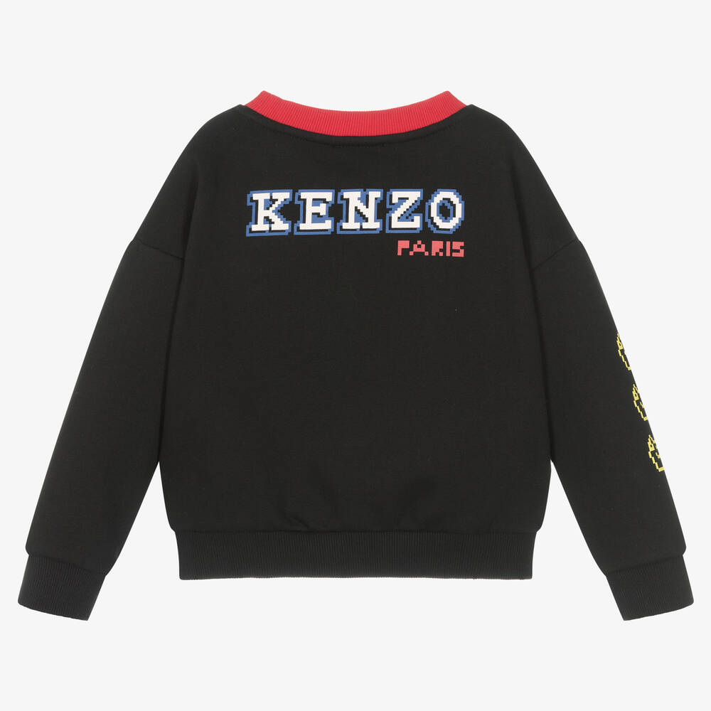 KENZO KIDS Boys Black Jungle Animals Sweatshirt Childrensalon Outlet