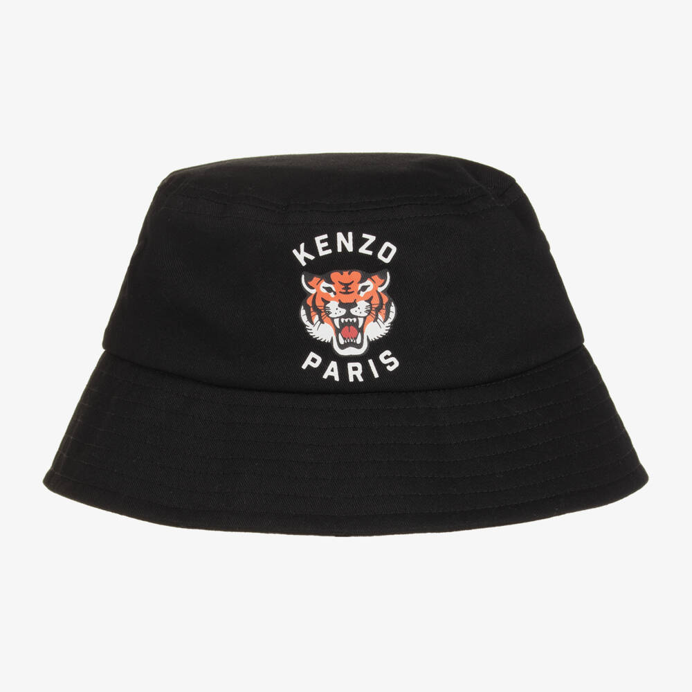 KENZO KIDS-Boys' Black Tiger Emblem Sun Hat | Childrensalon Outlet
