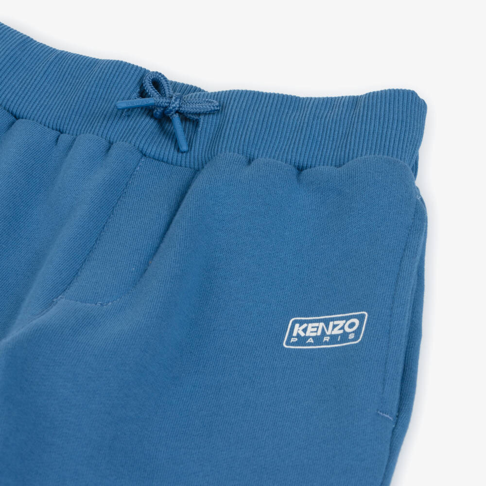 KENZO KIDS-بنطلون رياضي قطن عضوي لون أزرق | Childrensalon Outlet