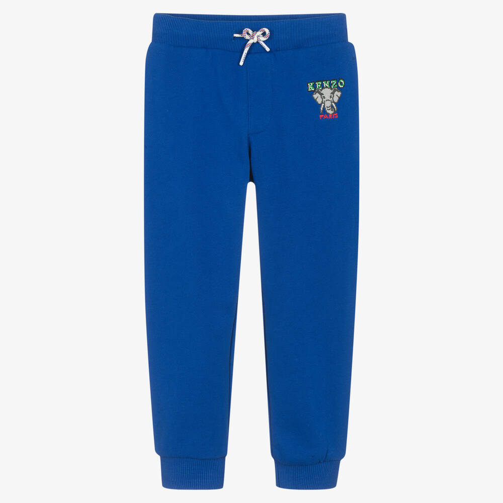 KENZO KIDS - Blaue Elefant-Baumwoll-Jogginghose | Childrensalon