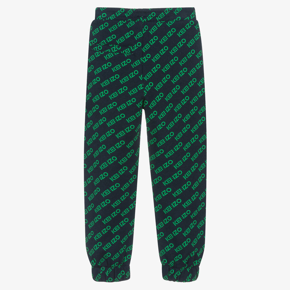 KENZO KIDS-Boys Blue Cotton Jersey Joggers | Childrensalon Outlet