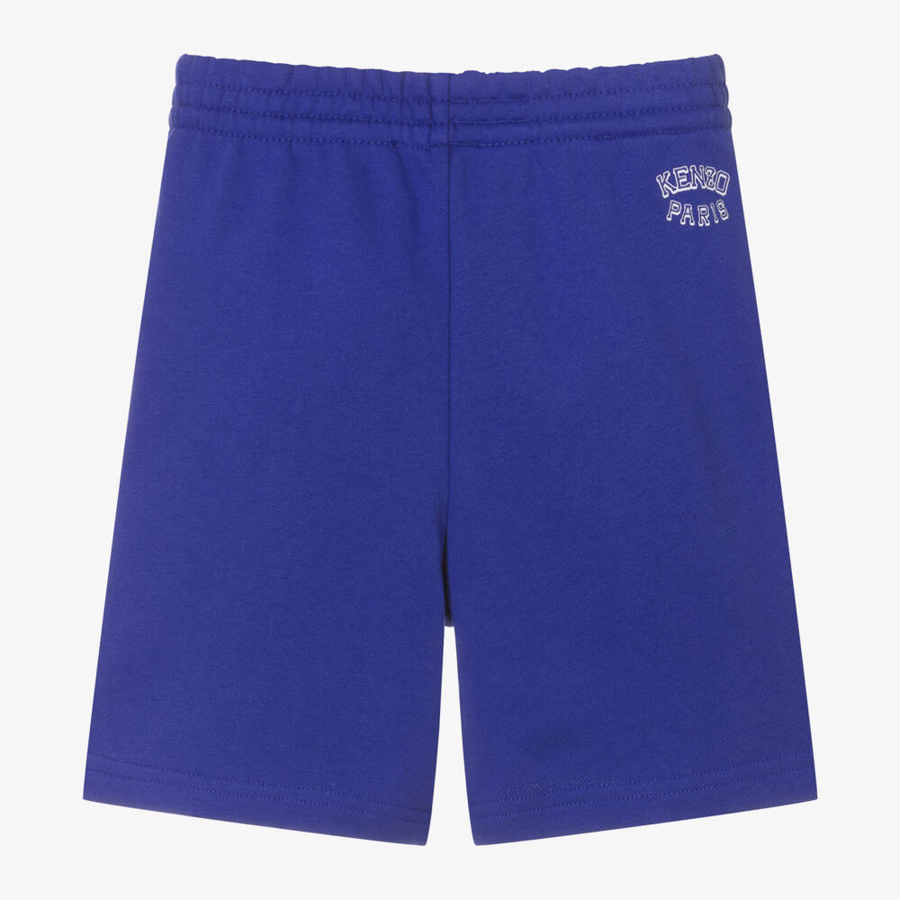 KENZO KIDS-Boys Blue Cotton Jersey Shorts | Childrensalon Outlet