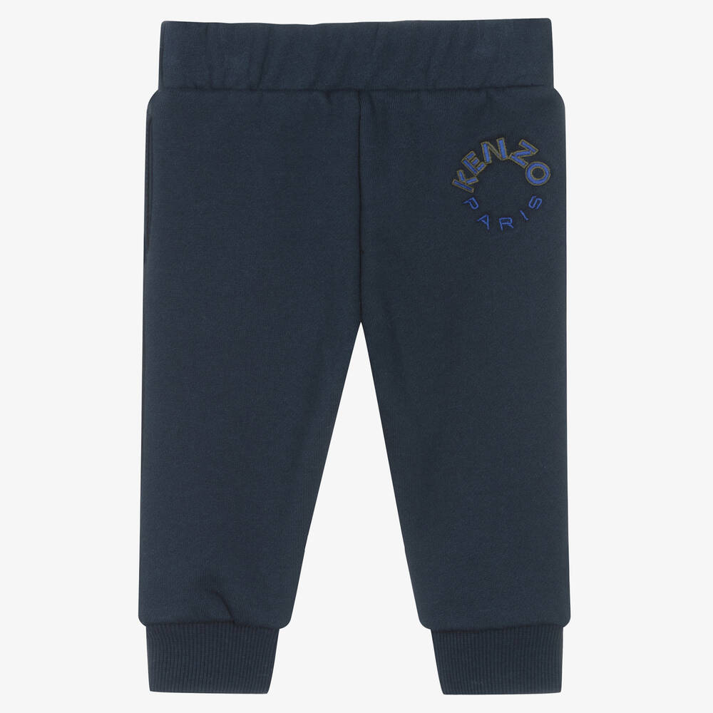 KENZO KIDS-Boys Blue Cotton Joggers | Childrensalon Outlet