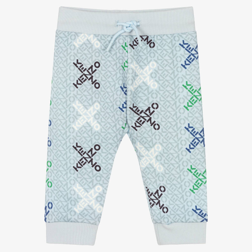 KENZO KIDS - Bas jogging bleu coton garçon | Childrensalon