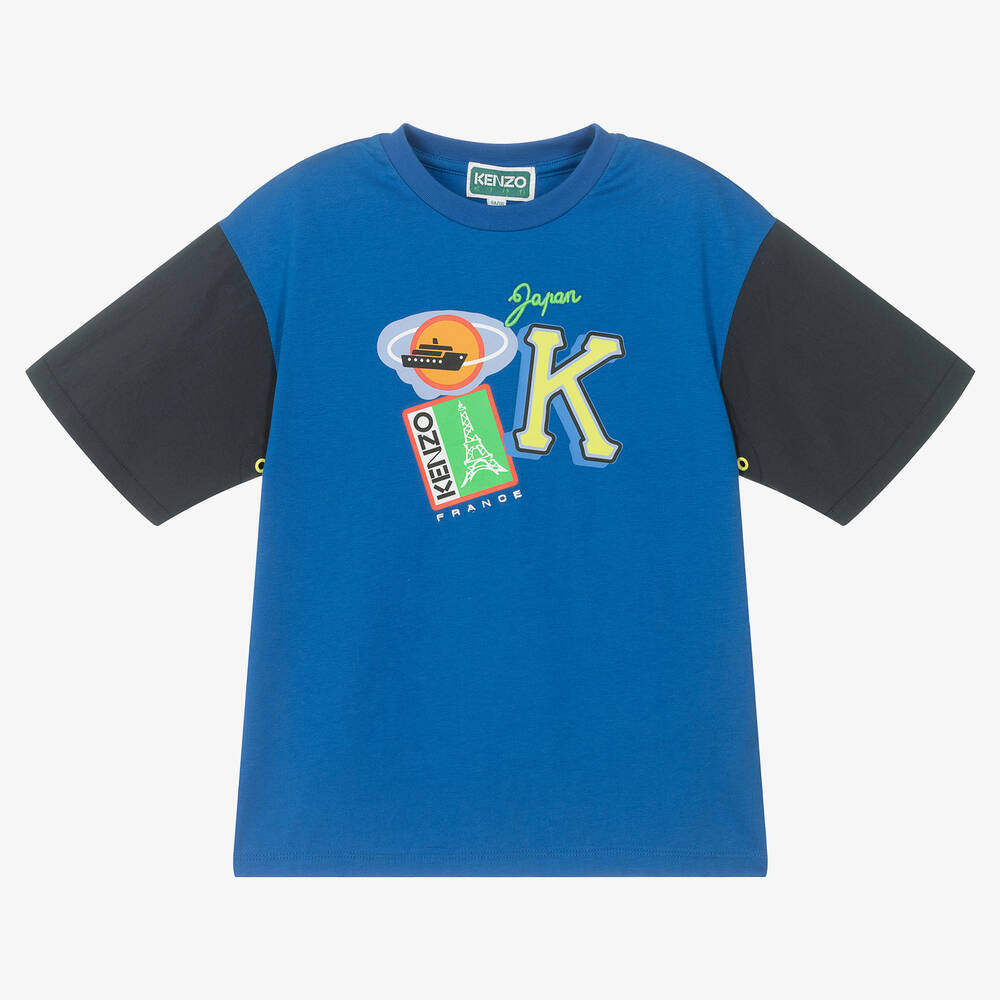 KENZO KIDS - Синяя хлопковая футболка | Childrensalon