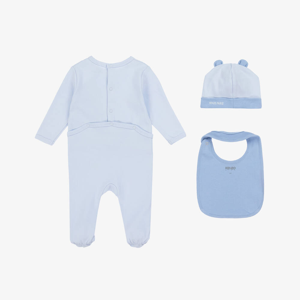 KENZO KIDS-Boys Blue Elephant Cotton Ensemble | Childrensalon Outlet