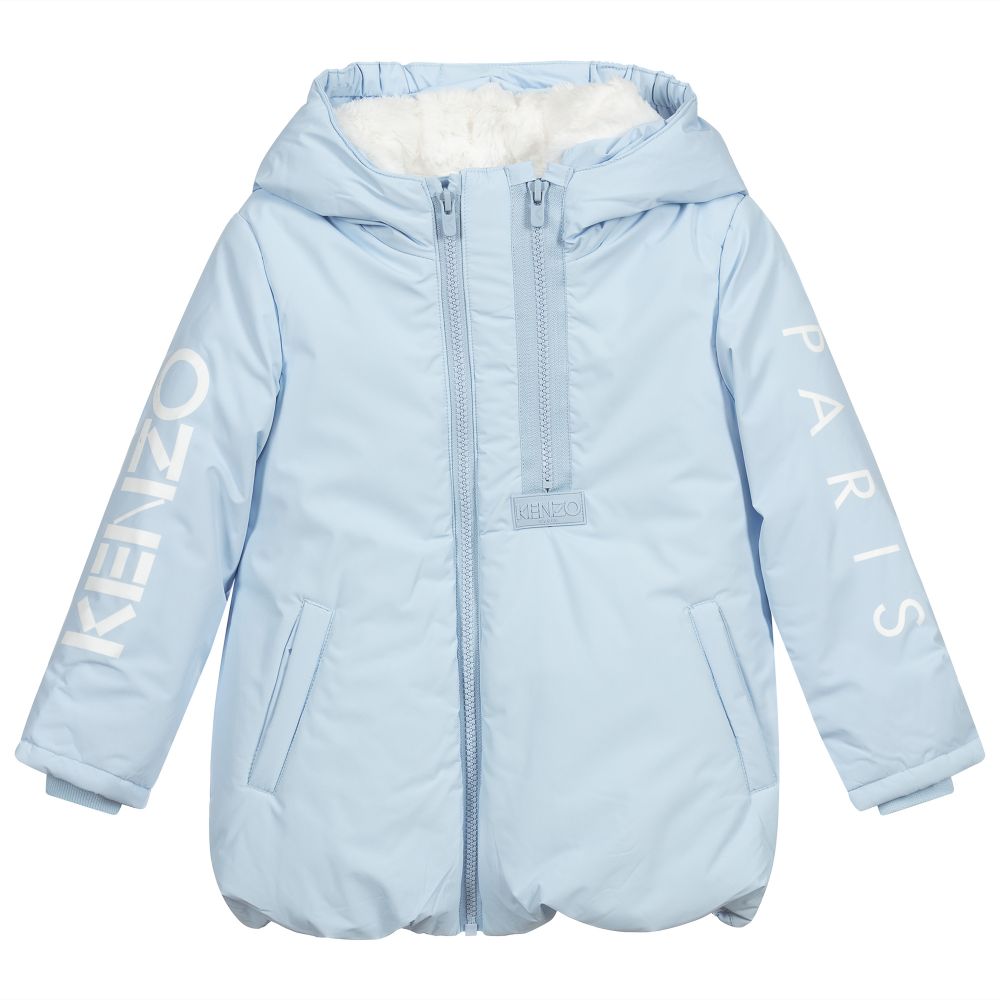 KENZO KIDS - Boys Blue Hooded Jacket | Childrensalon