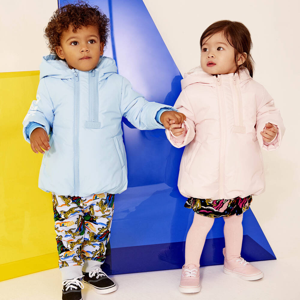 KENZO KIDS-Boys Blue Hooded Jacket | Childrensalon Outlet