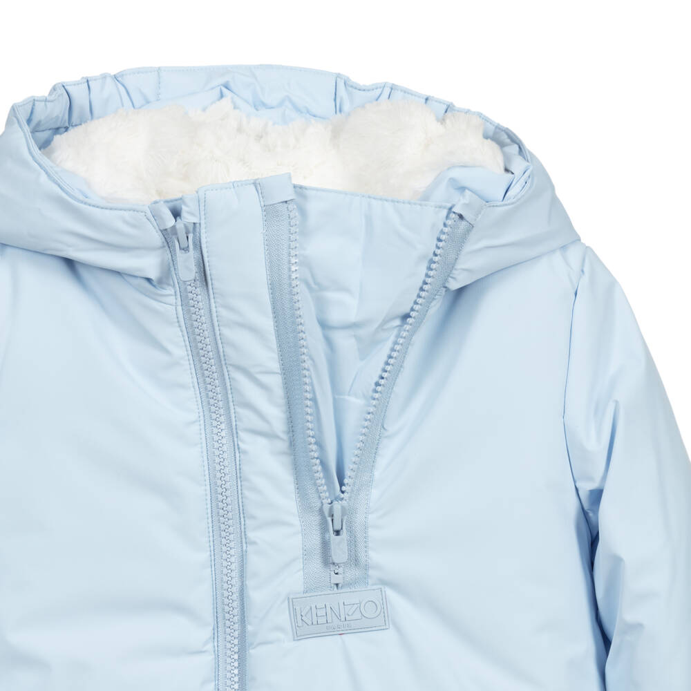 KENZO KIDS-Boys Blue Hooded Jacket | Childrensalon Outlet