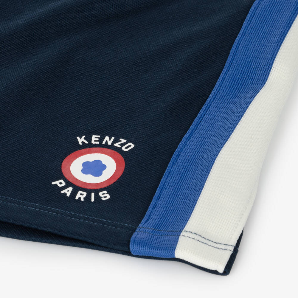 KENZO KIDS-Boys Blue Iconic Emblem Shorts | Childrensalon Outlet