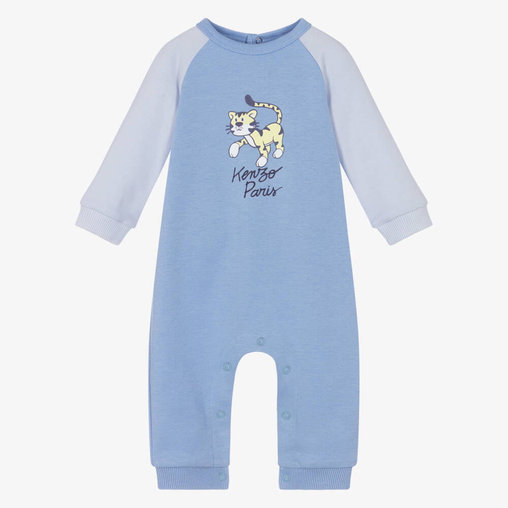 KENZO KIDS-Boys Blue Jungle Adventure Romper | Childrensalon Outlet