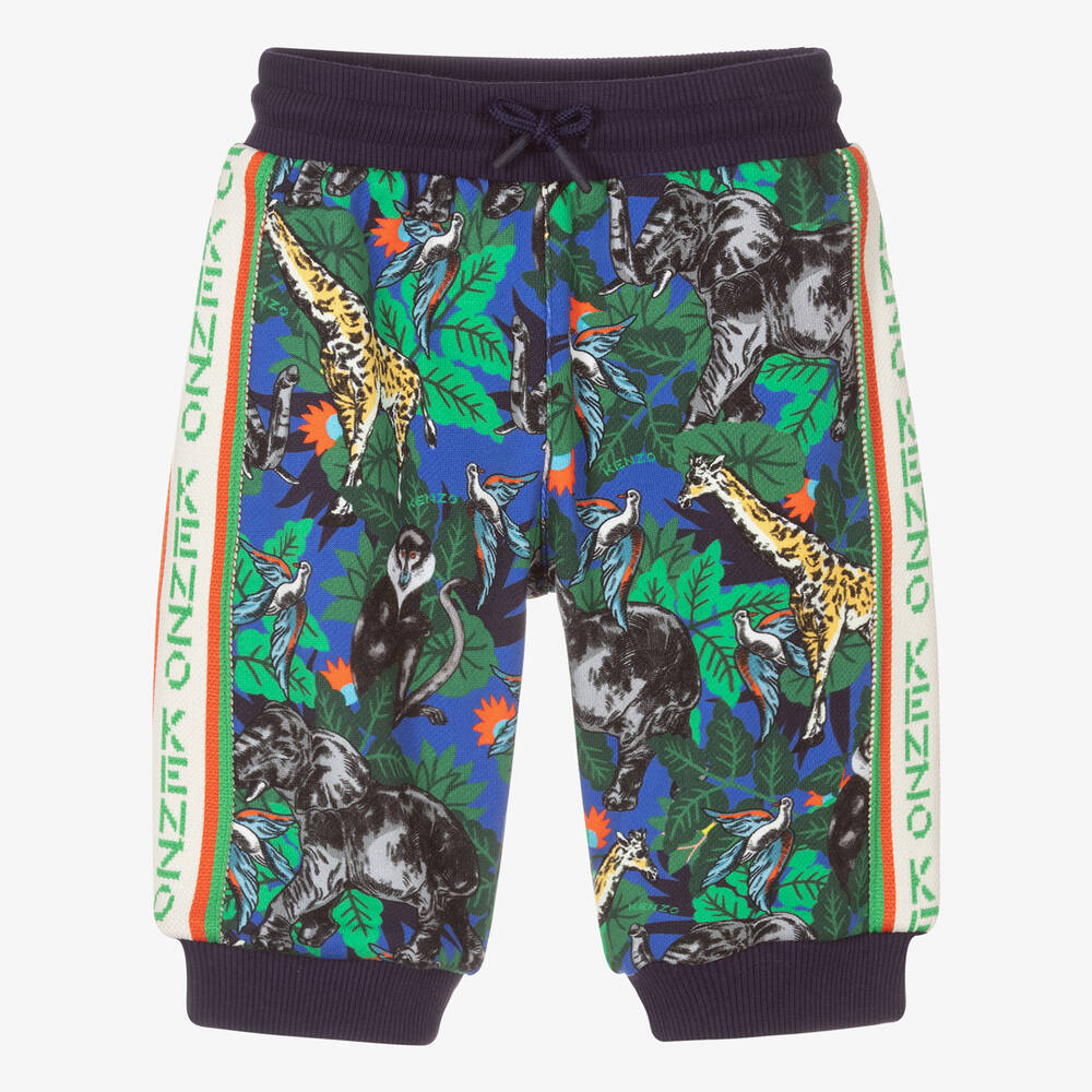 KENZO KIDS - Pantalon de jogging bleu Jungle Garçon | Childrensalon