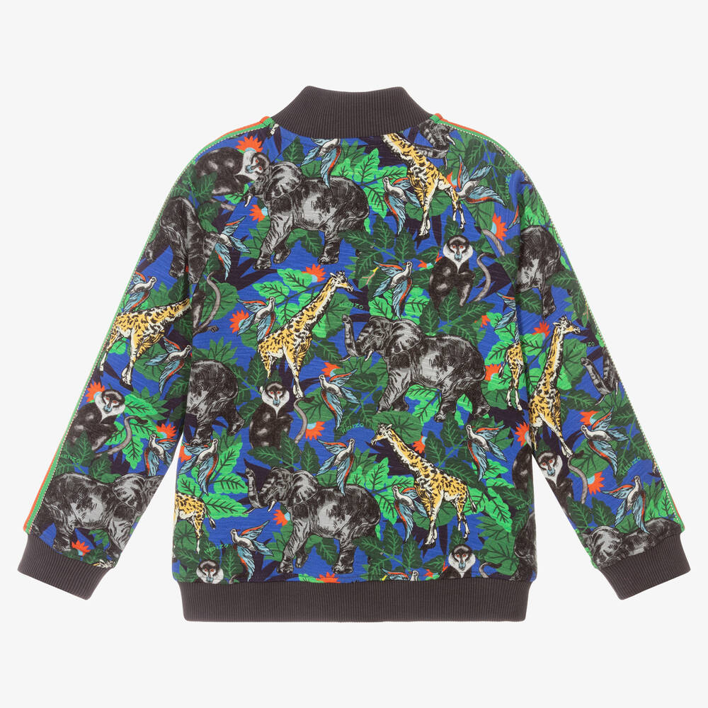 KENZO KIDS-توب بسحّاب جيرسي لون أزرق للأولاد | Childrensalon Outlet