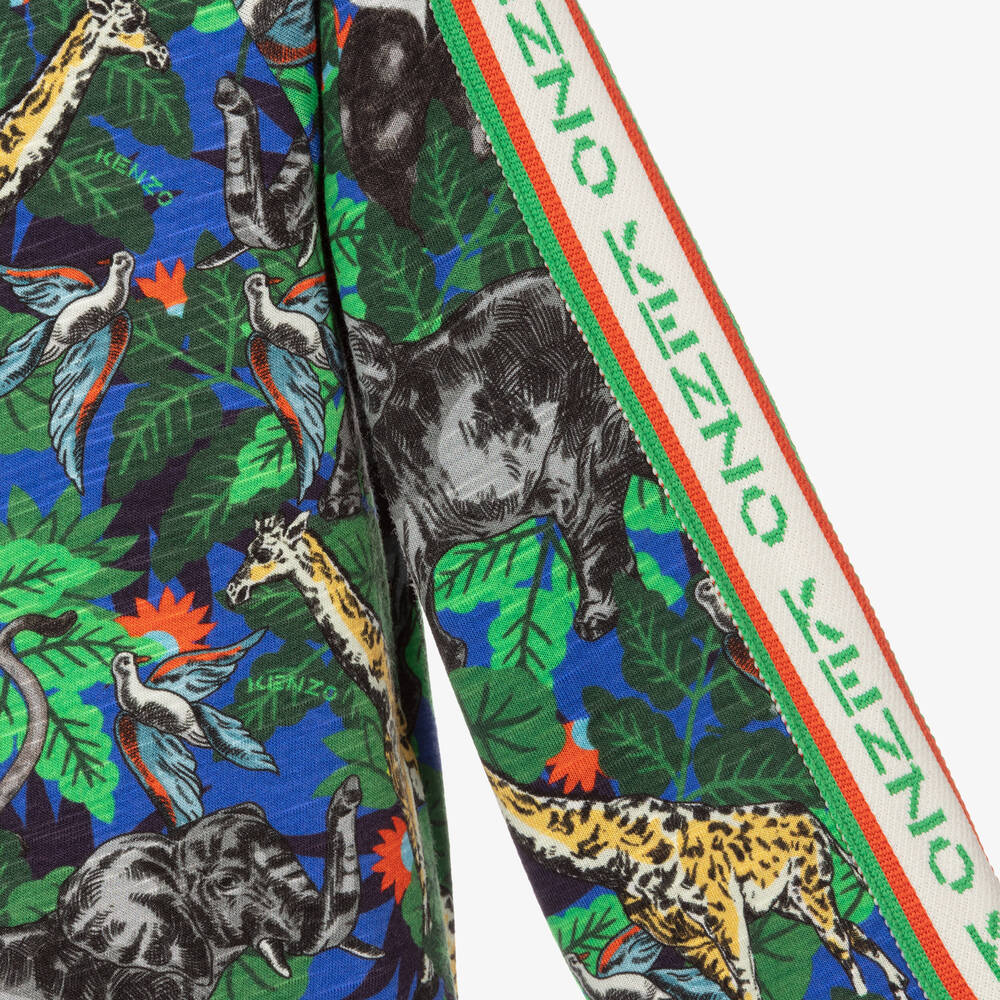 KENZO KIDS-توب بسحّاب جيرسي لون أزرق للأولاد | Childrensalon Outlet