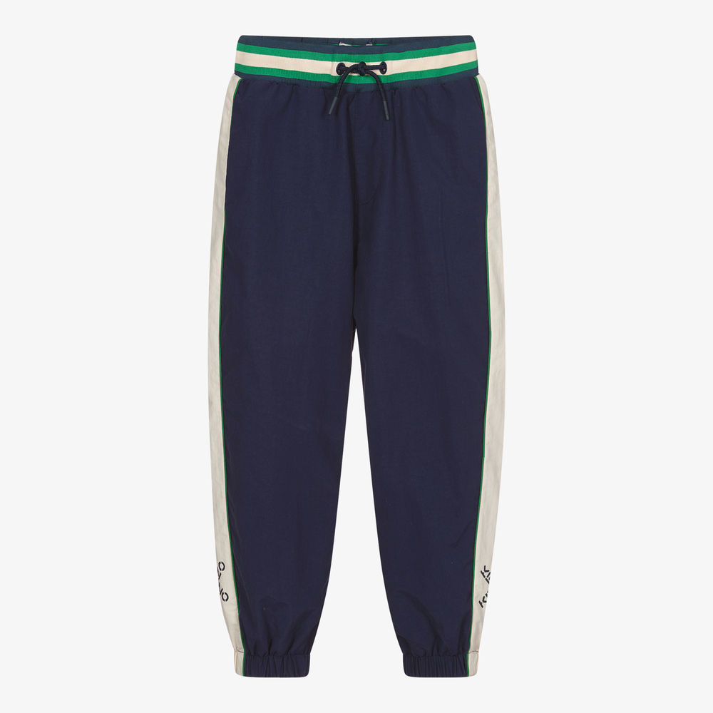 KENZO KIDS - Boys Blue Logo Joggers | Childrensalon