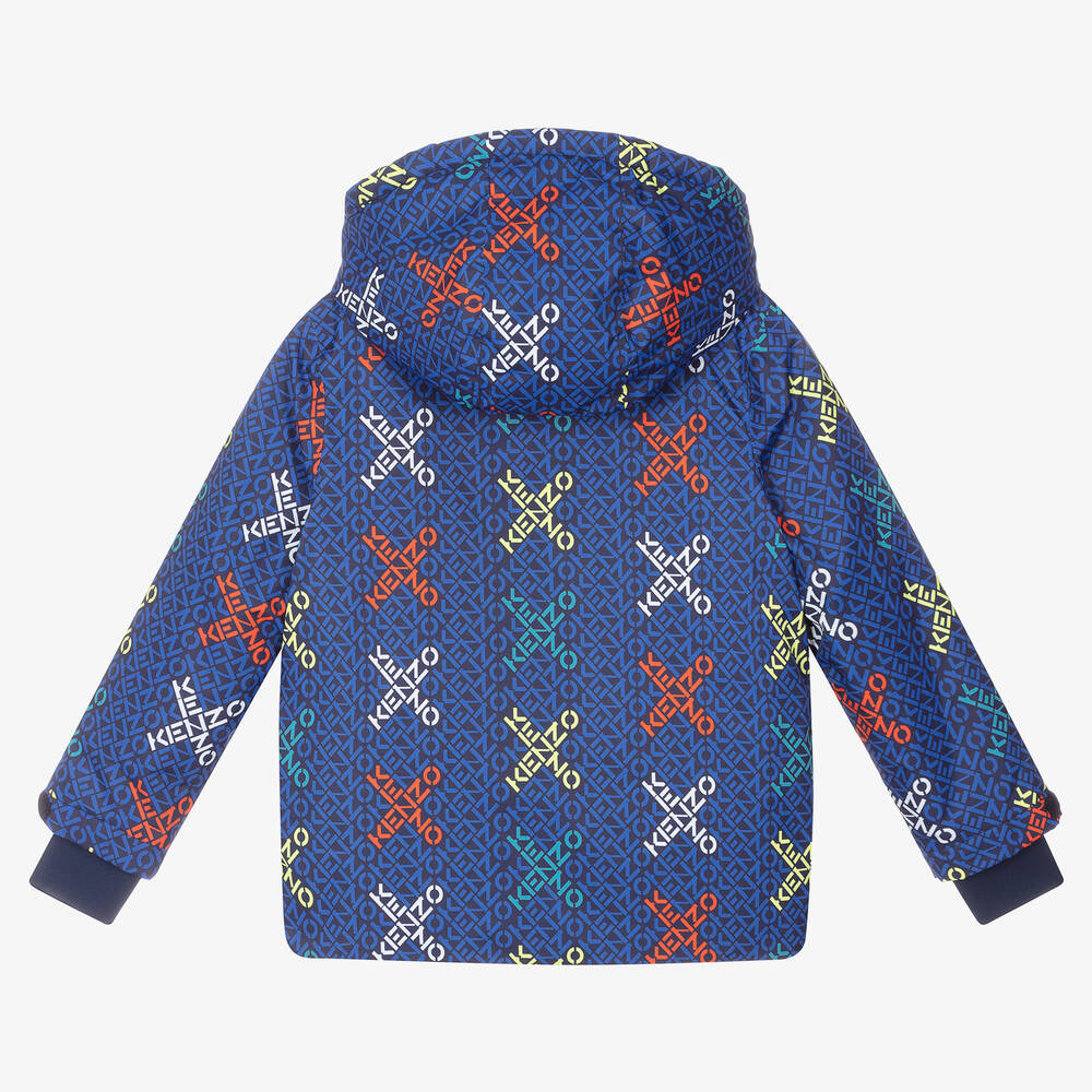 KENZO KIDS-Boys Blue Logo Ski Jacket | Childrensalon Outlet