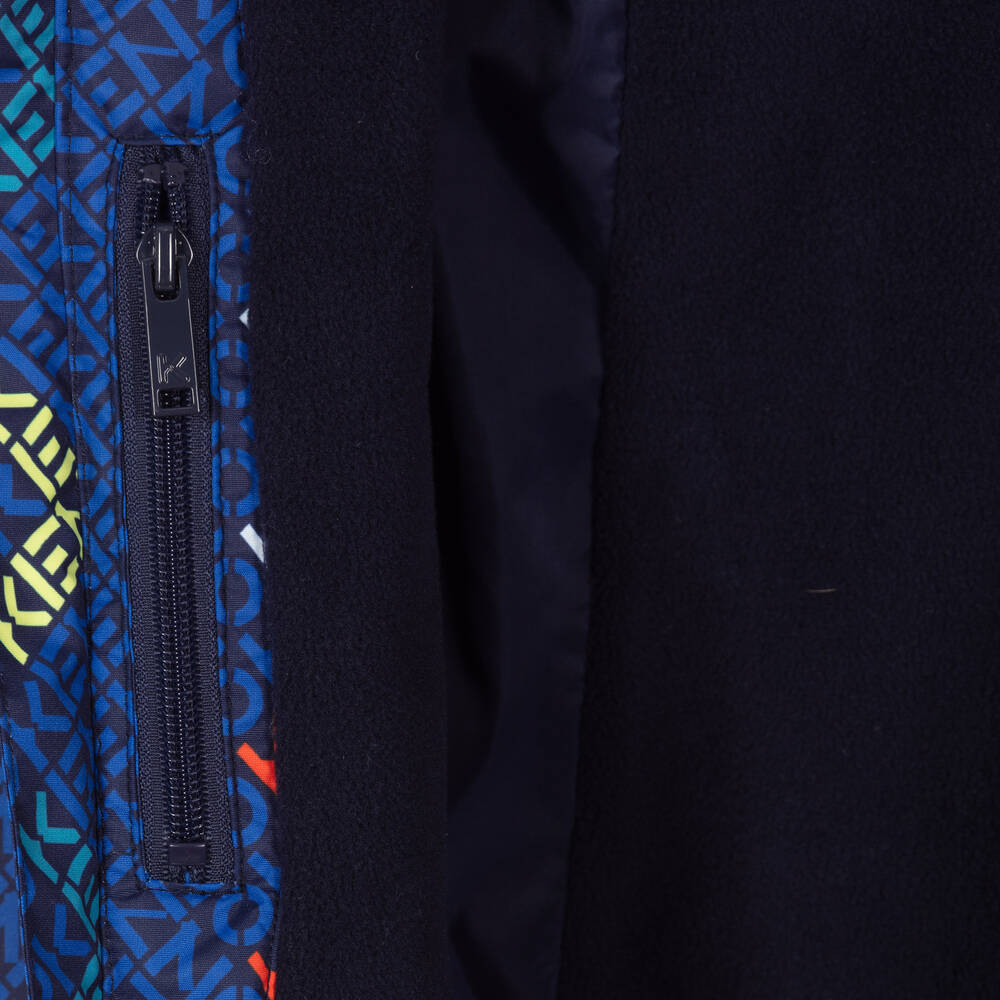 KENZO KIDS-Boys Blue Logo Ski Jacket | Childrensalon Outlet