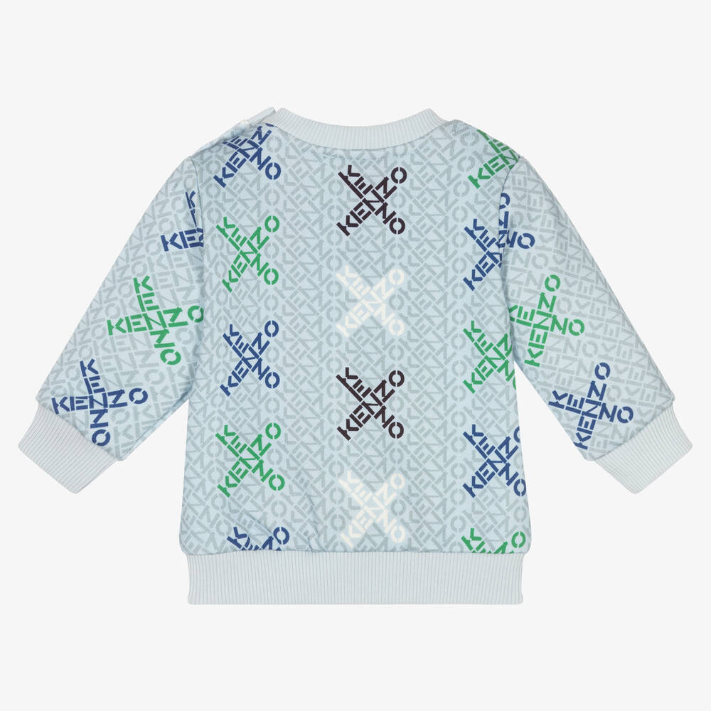 KENZO KIDS-Голубой свитшот для мальчиков | Childrensalon Outlet