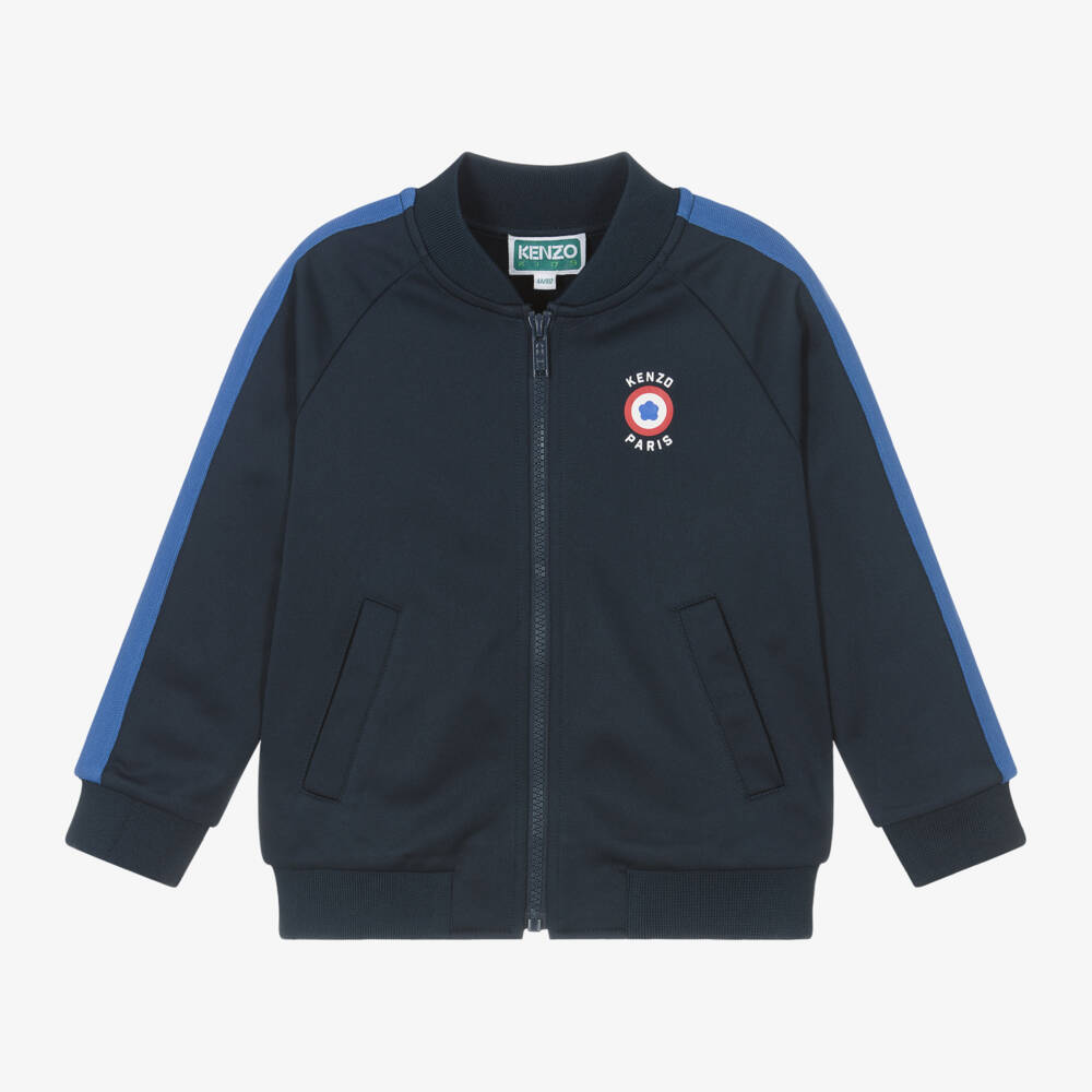 KENZO KIDS-Boys Blue Stripe Zip Jacket | Childrensalon Outlet