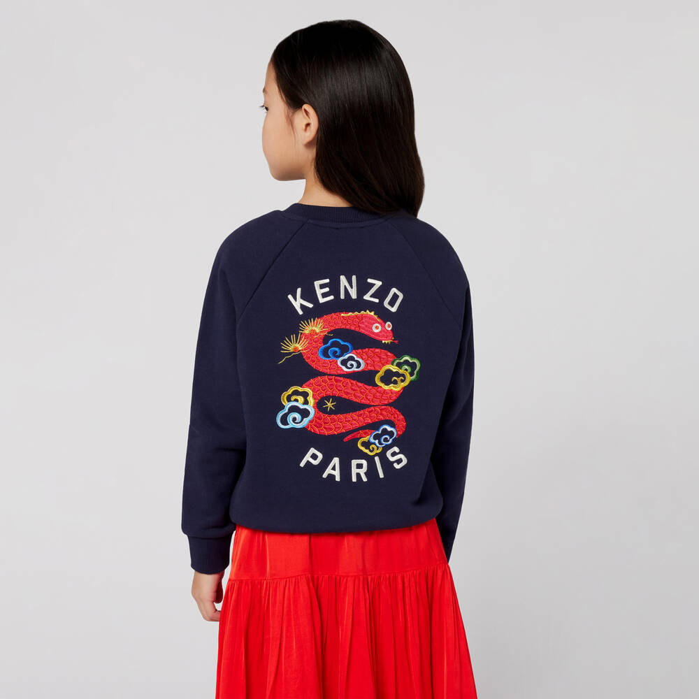 KENZO KIDS-Boys Cerulean Serpent Cotton Sweatshirt | Childrensalon Outlet
