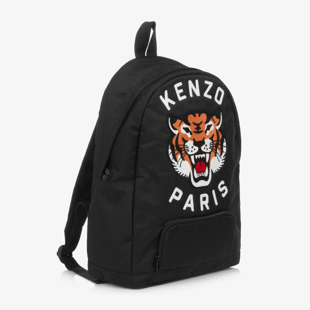 KENZO KIDS-Boys Charcoal Tiger Emblem Backpack | Childrensalon Outlet