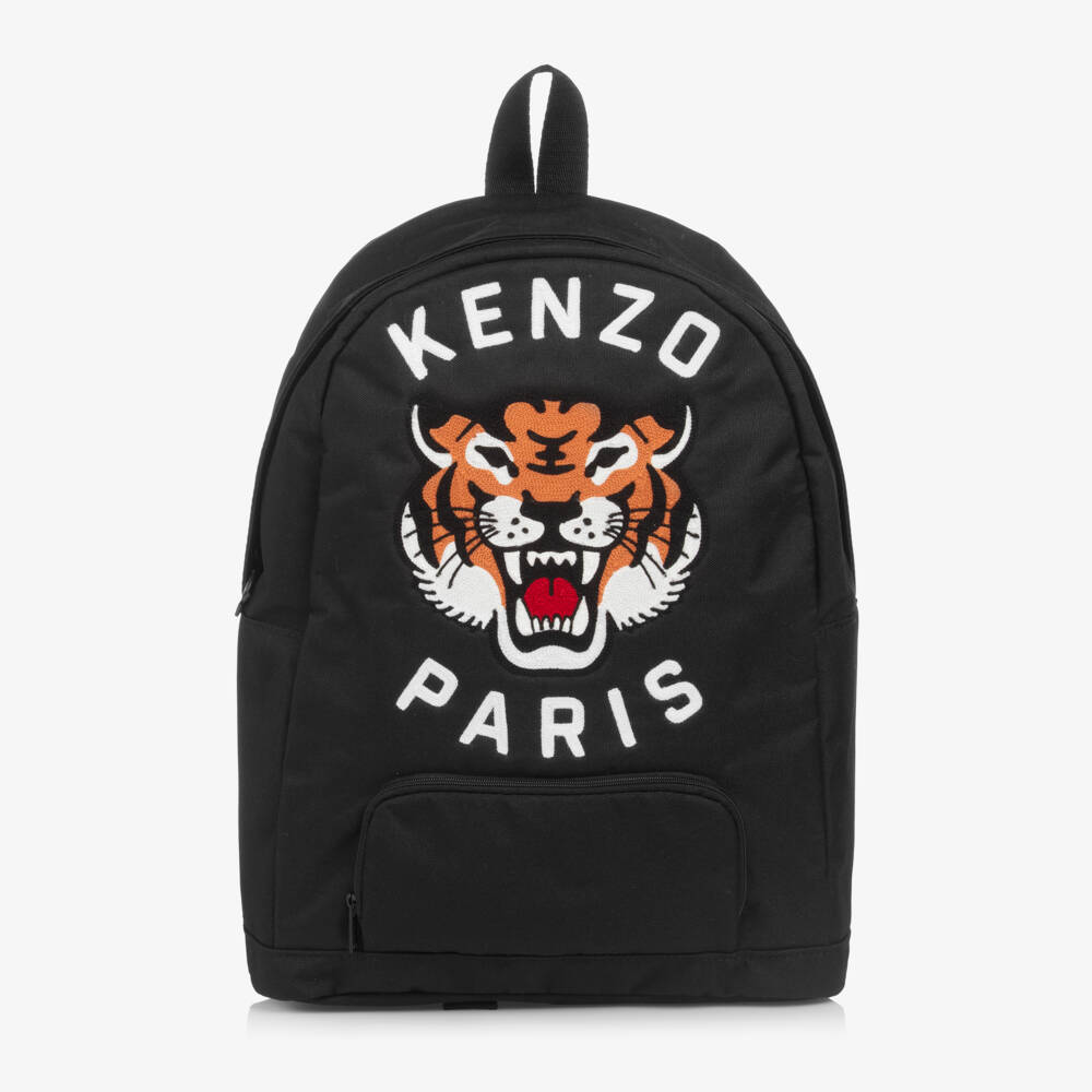 KENZO KIDS-Boys Charcoal Tiger Emblem Backpack | Childrensalon Outlet