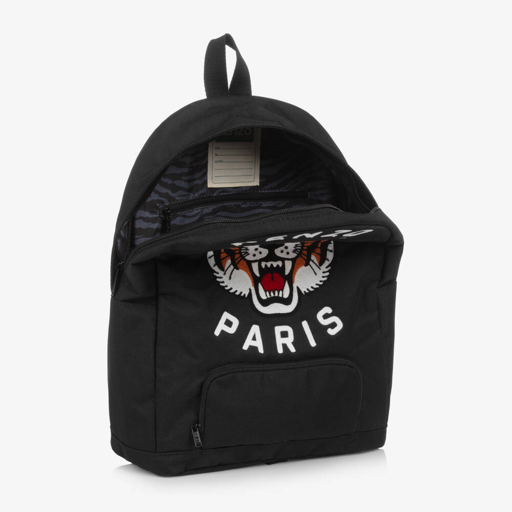 KENZO KIDS-Boys Charcoal Tiger Emblem Backpack | Childrensalon Outlet