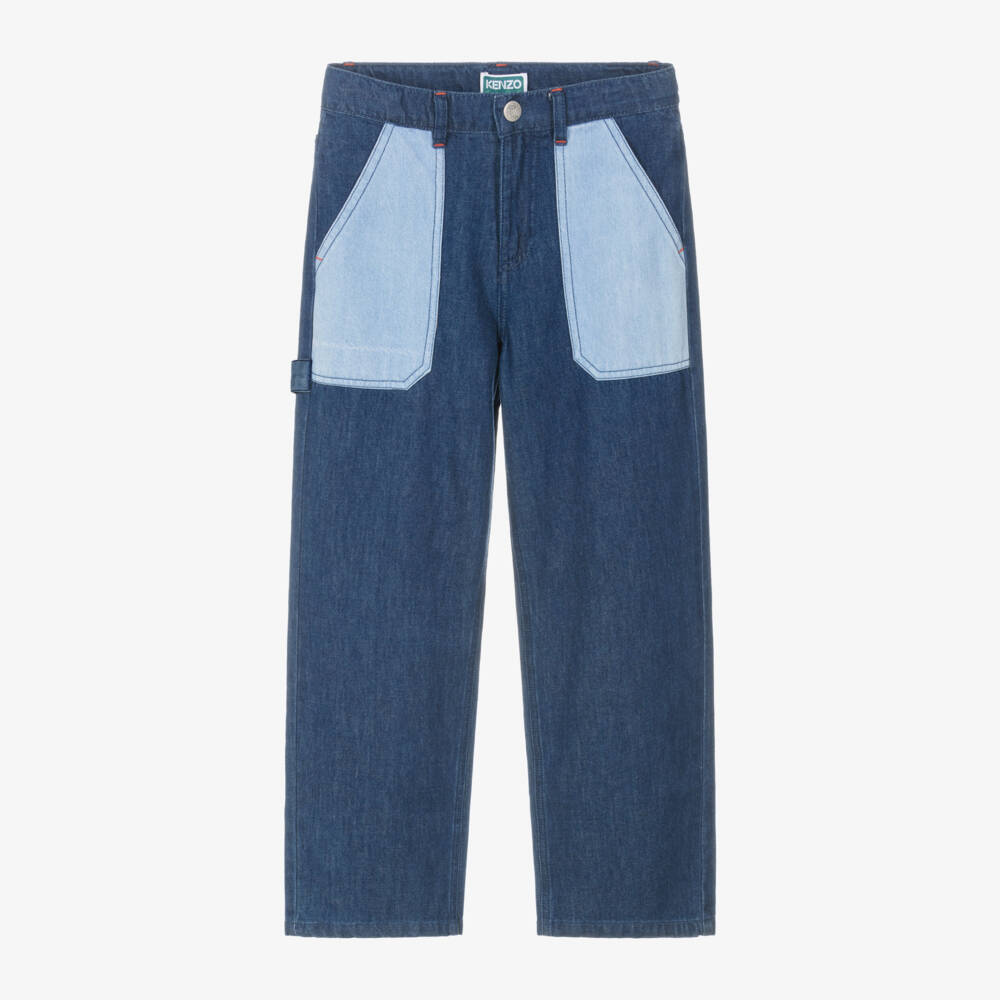 KENZO KIDS-Boys Classic Blue Denim Trousers | Childrensalon Outlet