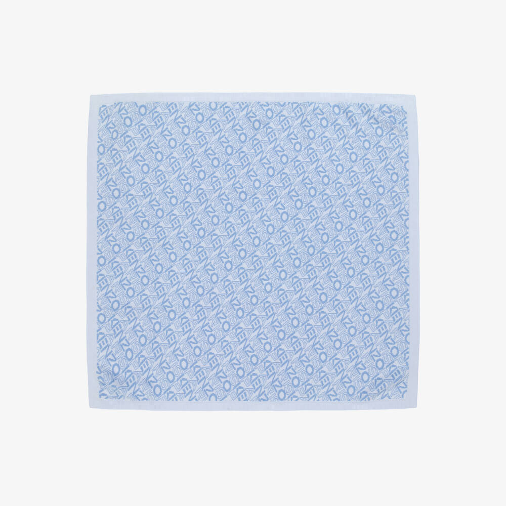 KENZO KIDS-Boys Classic Blue Knit Coverlet | Childrensalon Outlet