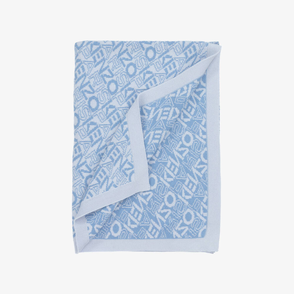 KENZO KIDS-Boys Classic Blue Knit Coverlet | Childrensalon Outlet