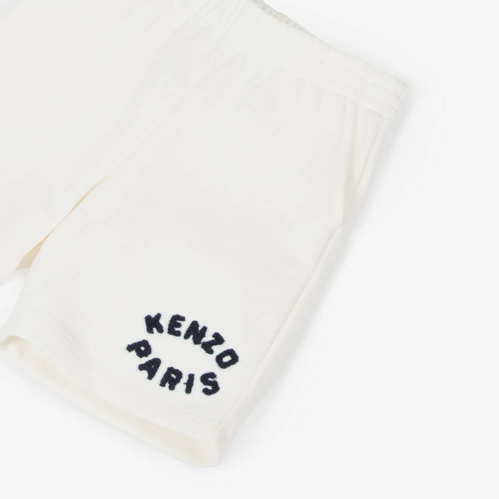 KENZO KIDS-Boys Classic White Cotton Shorts | Childrensalon Outlet