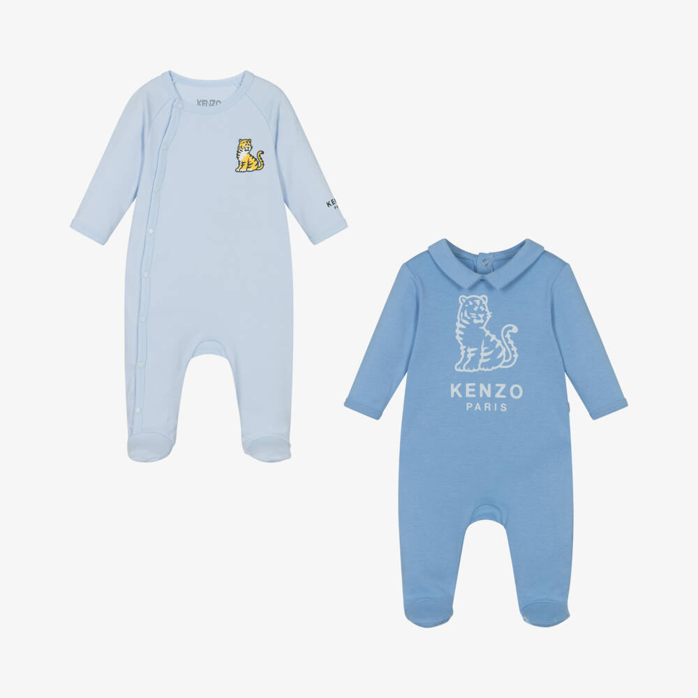 KENZO KIDS-Хлопковые синие боди для мальчиков | Childrensalon Outlet