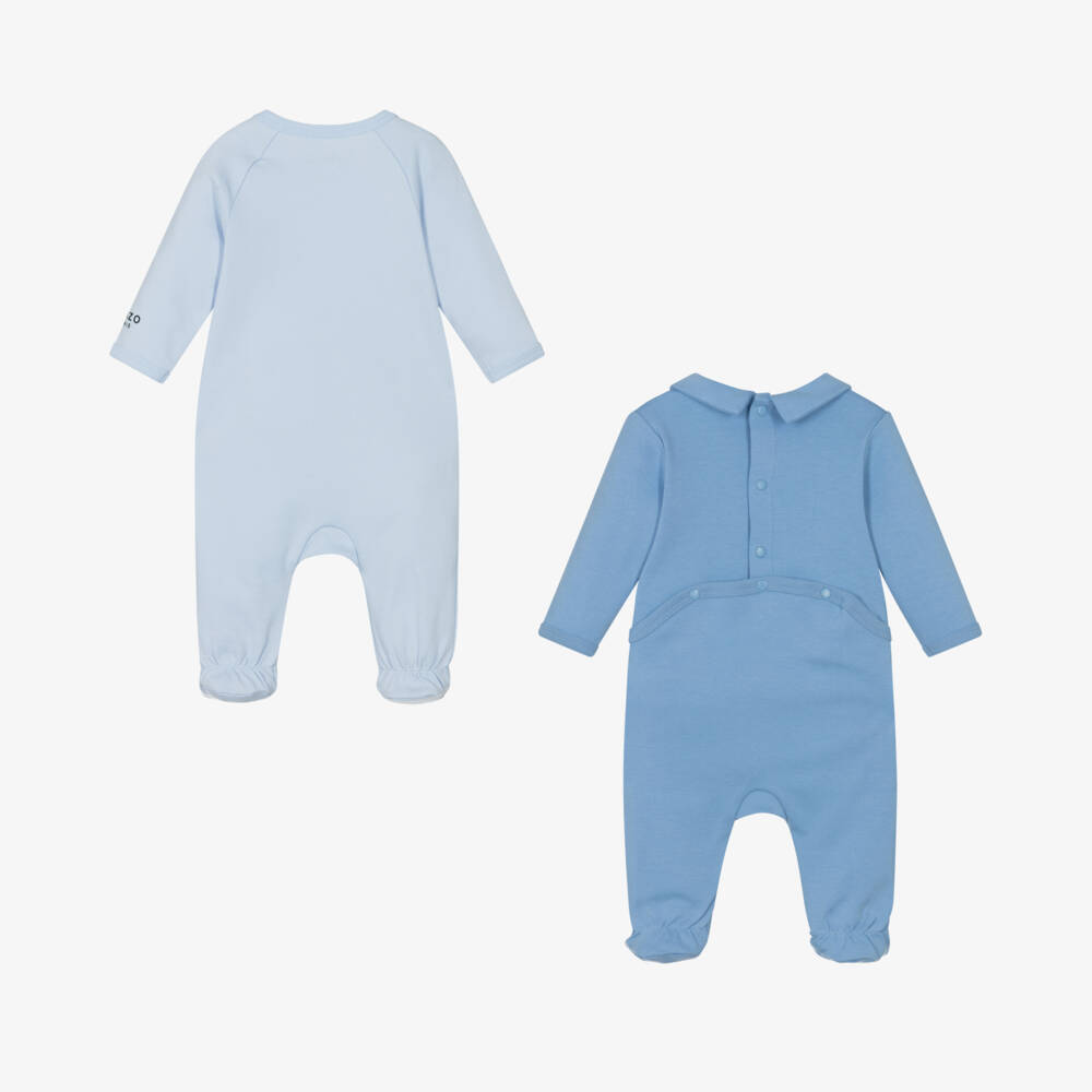 KENZO KIDS-Boys Cotton Blue Duo Babygrows | Childrensalon Outlet