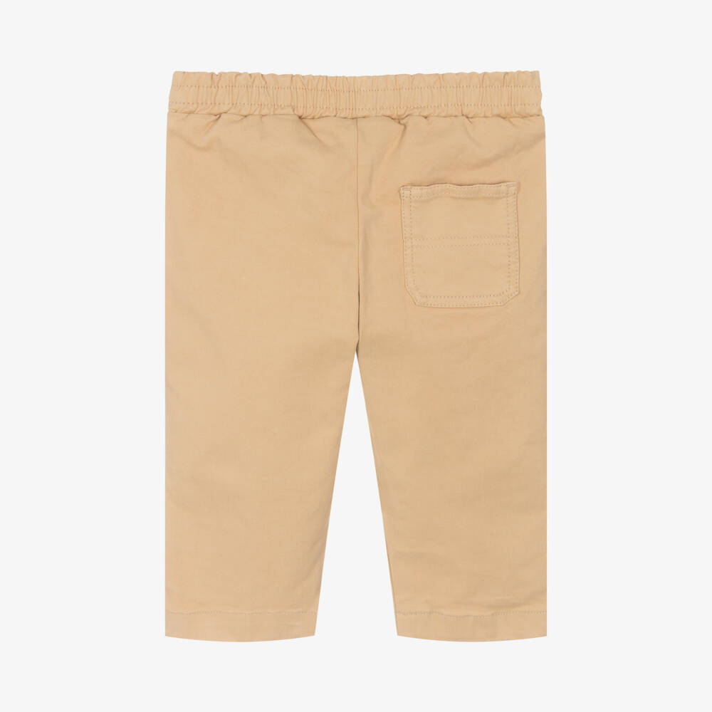 KENZO KIDS-Boys Cotton Twill Beige Trousers | Childrensalon Outlet