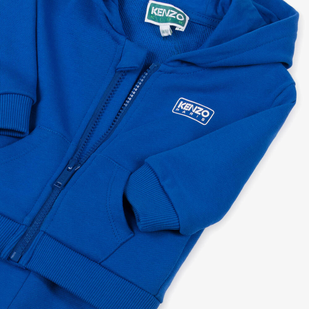 KENZO KIDS-Boys Cozy Blue Organic Tracksuit | Childrensalon Outlet