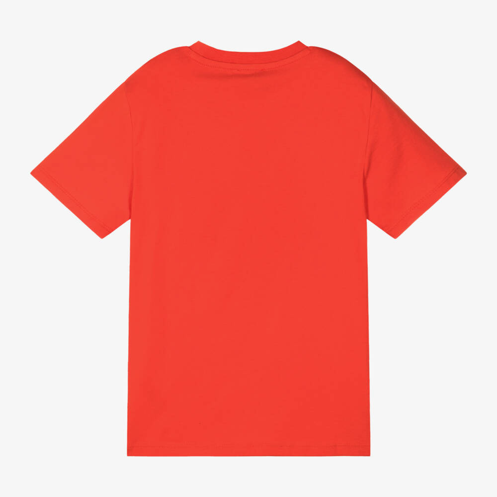 KENZO KIDS-Boys Crimson Wave Pattern Tee | Childrensalon Outlet