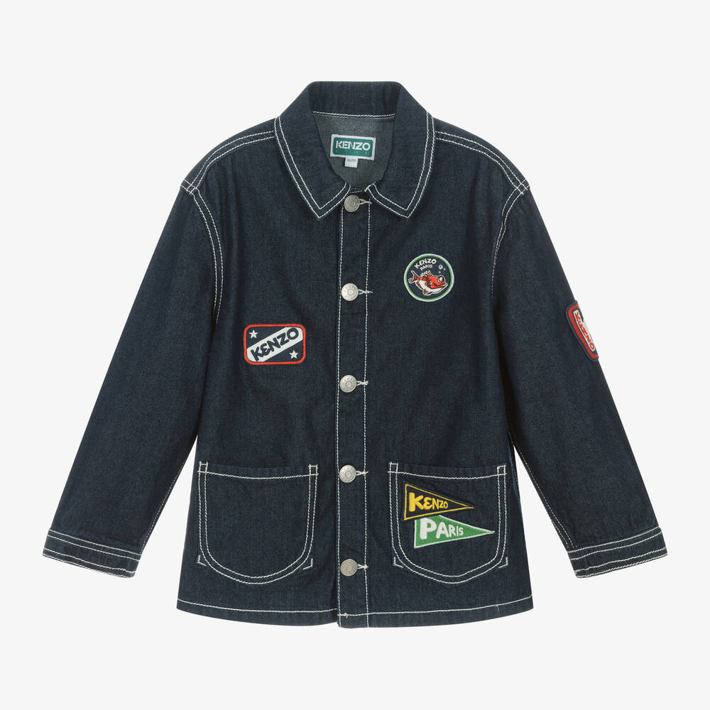 KENZO KIDS-Синяя джинсовая куртка для мальчиков | Childrensalon Outlet