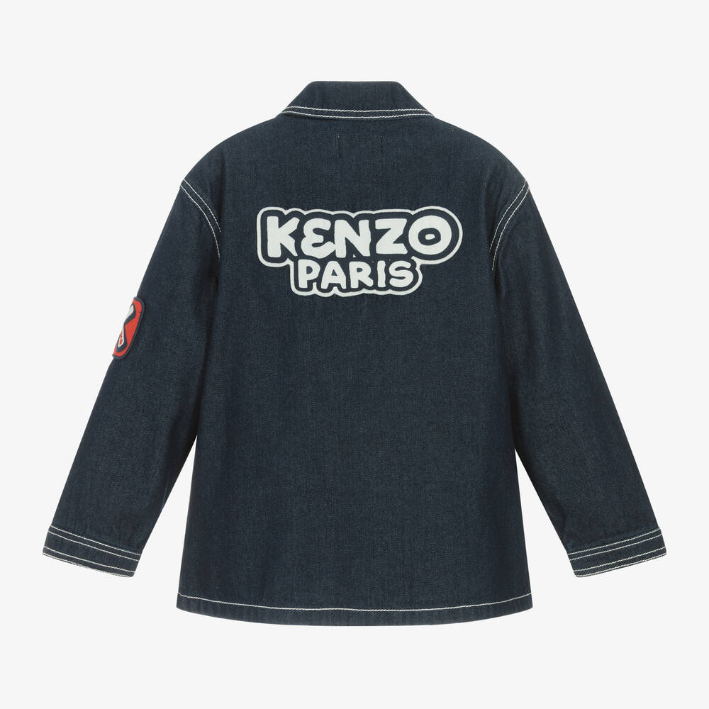 كينزو كيدز-جاكيت دنيم لون أزرق داكن للأولاد | Childrensalon Outlet