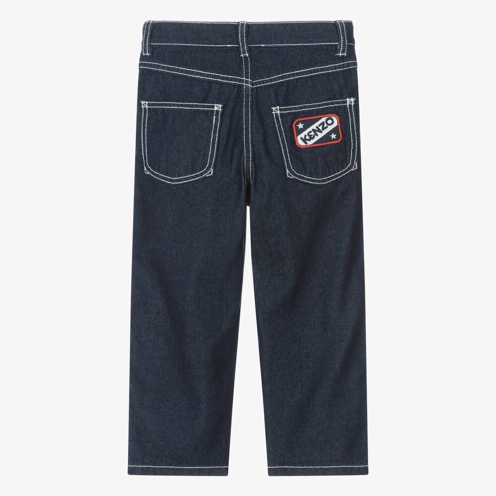 KENZO KIDS-Boys Dark Blue Denim Jeans | Childrensalon Outlet