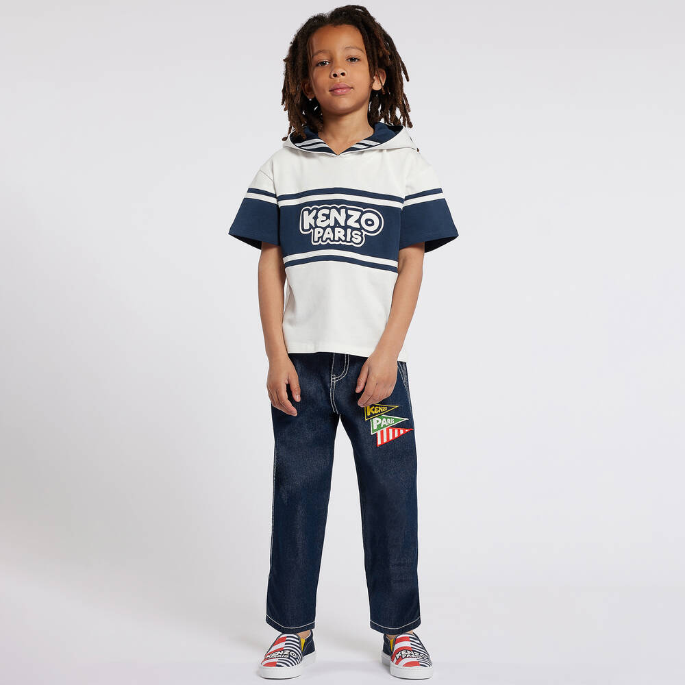 KENZO KIDS-Boys Dark Blue Denim Jeans | Childrensalon Outlet