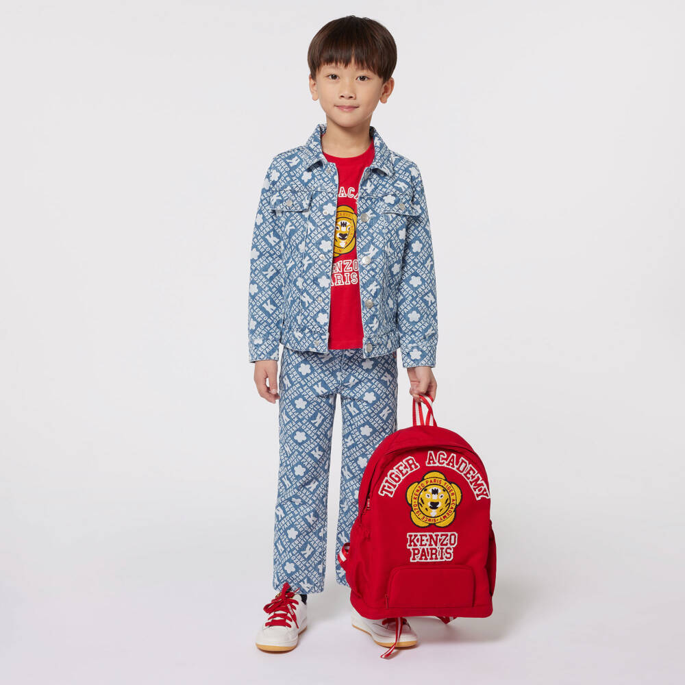 KENZO KIDS-Boys Denim Trousers with Print | Childrensalon Outlet