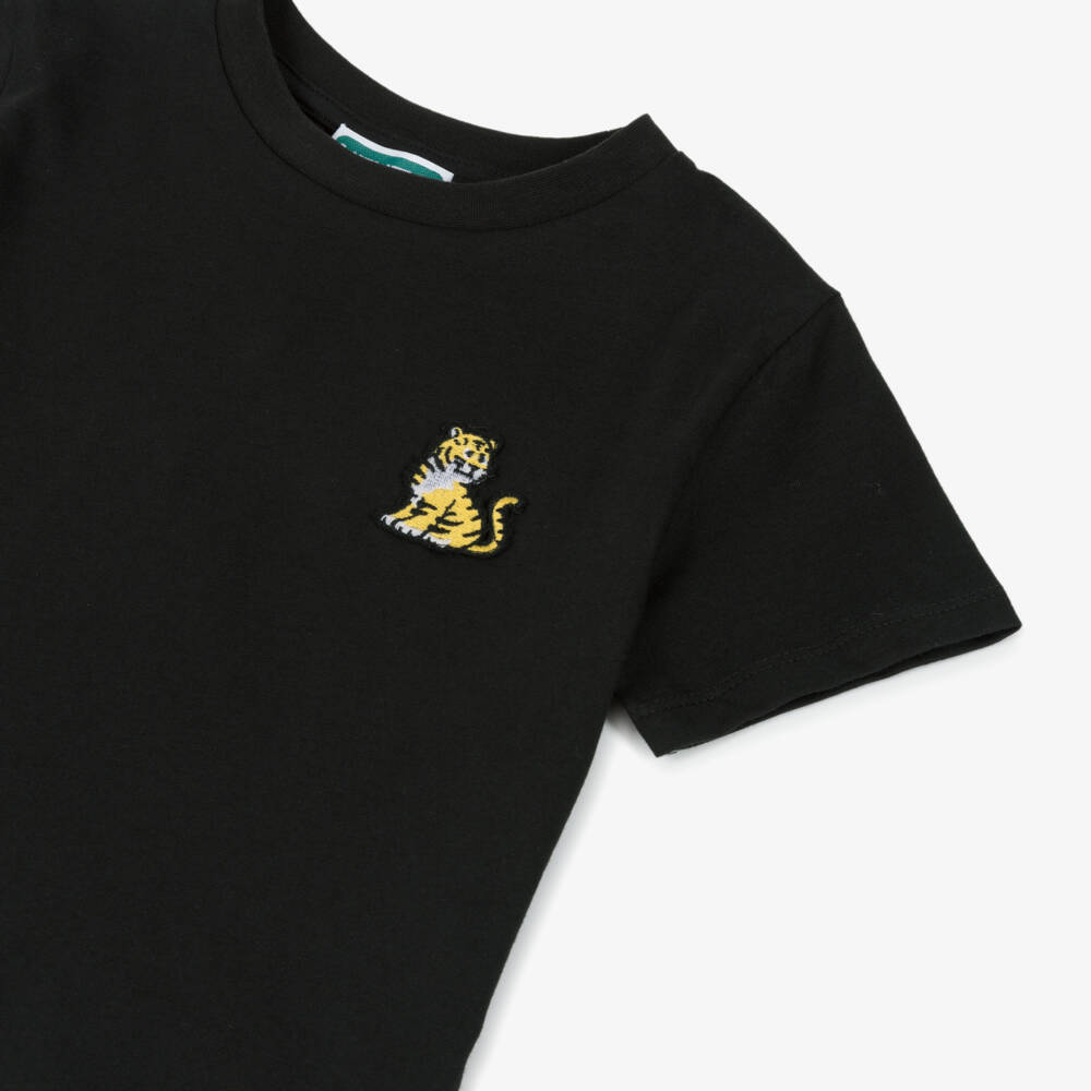 KENZO KIDS-Boys Ebony Graphic Cotton Tee | Childrensalon Outlet