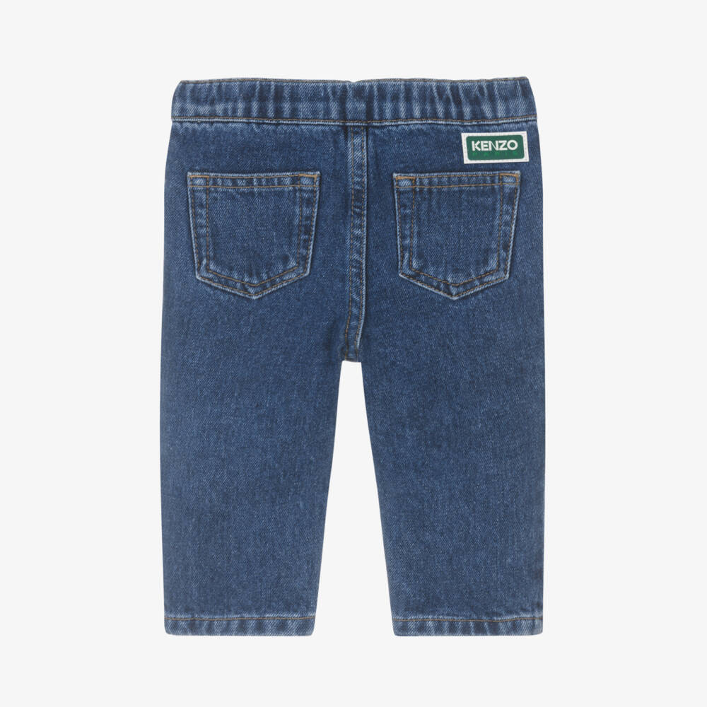 KENZO KIDS-Boys Elastic Waist Denim Trousers | Childrensalon Outlet