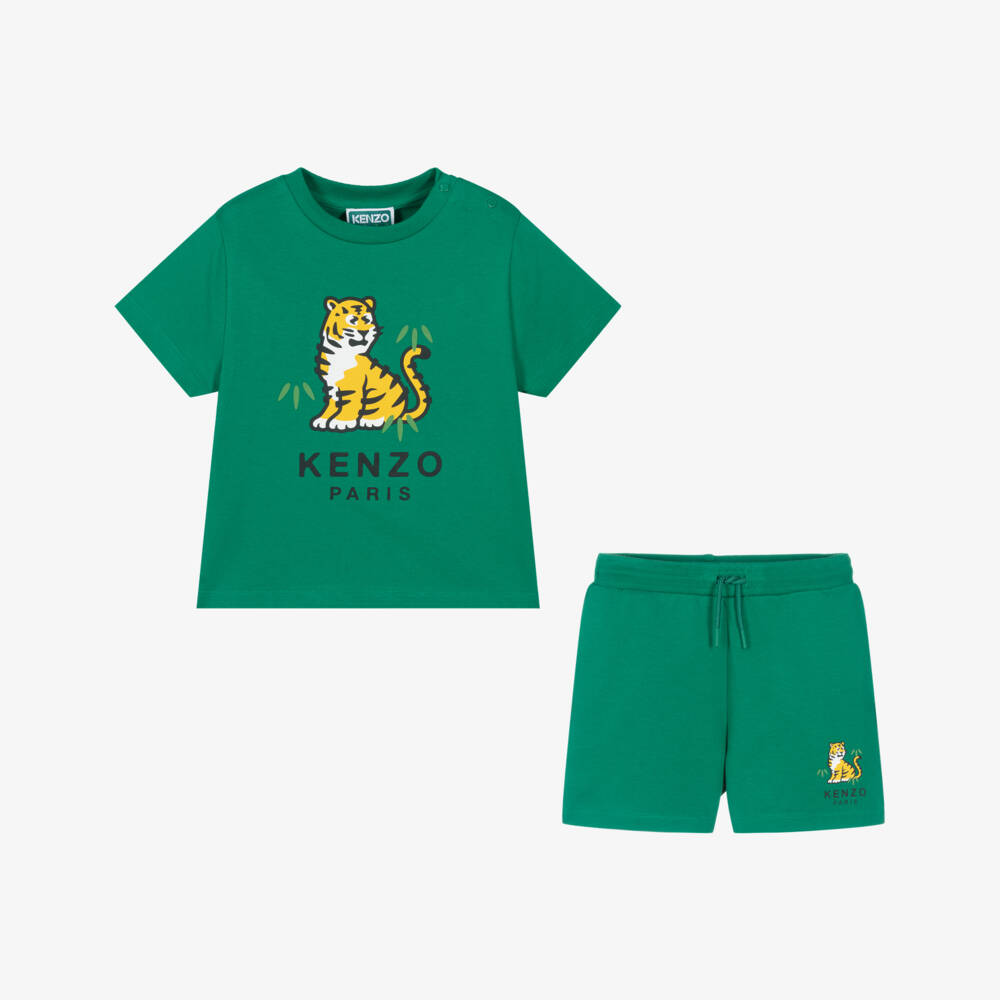 KENZO KIDS-Boys Emerald Tiger Comfort Set | Childrensalon Outlet