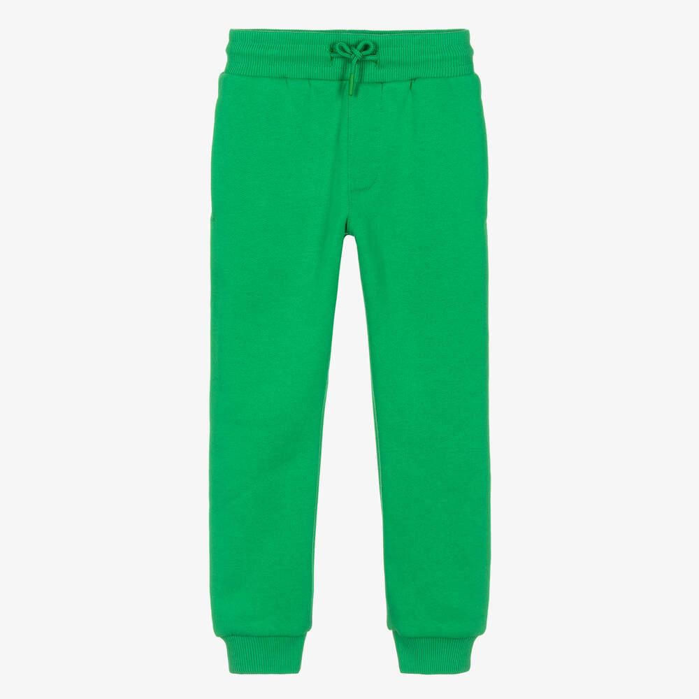 KENZO KIDS - Boys Green Cotton Jersey Joggers | Childrensalon