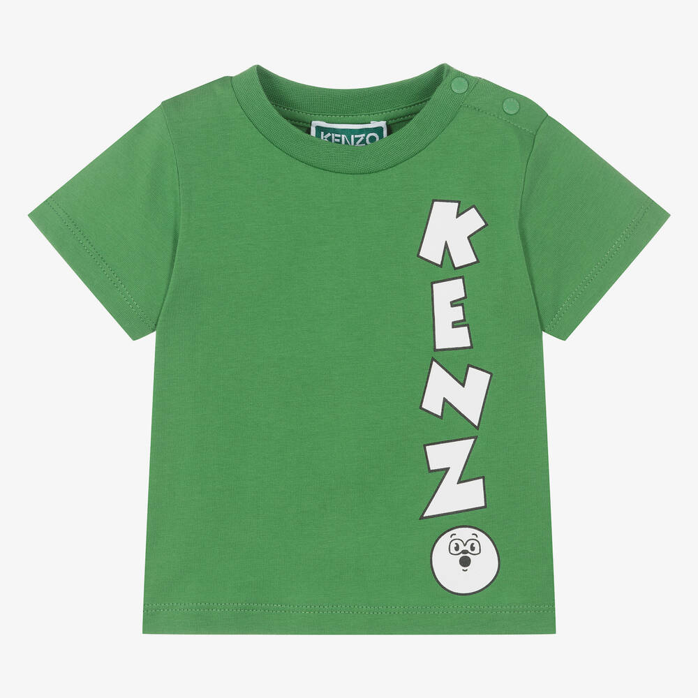 KENZO KIDS-Boys Green Cotton Kenzo Paris T-Shirt | Childrensalon Outlet