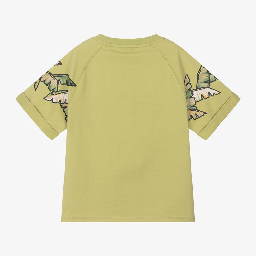 KENZO KIDS-Boys Green Jungle Adventure Tee | Childrensalon Outlet