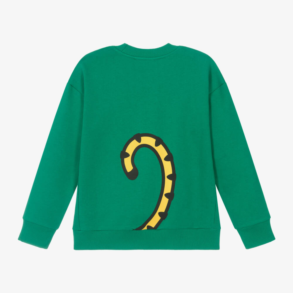 KENZO KIDS-Boys Green Tiger Cotton Sweatshirt | Childrensalon Outlet