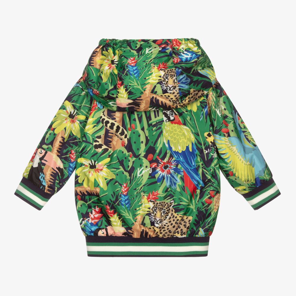 KENZO KIDS-Boys Green Tropical Jacket | Childrensalon Outlet